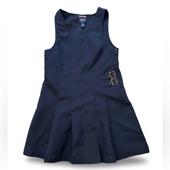 French Toast Girls' Double Buckle Navy Jumper Size 6 - Picture 1 of 6